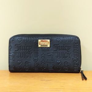 Juicy Couture Black Monogram Long Wallet